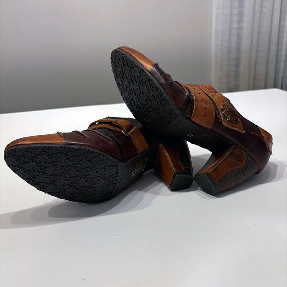 L'Artiste Spring Step Wondrous Brown Leather Ankle Booties EU Size‎ 38 US Size 7 - Picture 9 of 12